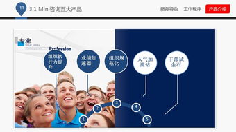 蓝白企业管理咨询公司介绍ppt课件下载 ppt宝藏